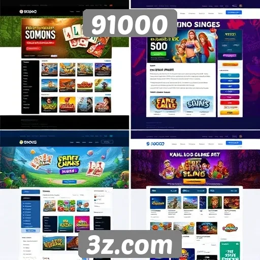 Evolução do design do site de jogos 91000